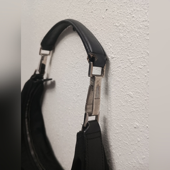 Gucci Shoulder Bag Nylon Leather Half Moon - Picture 8 of 15
